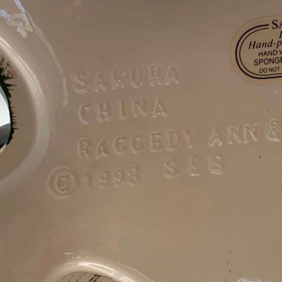 Vintage Raggedy Andy 1998 Sakura Snowden Friends Ceramic Cookie Jar - Picture 13 of 14